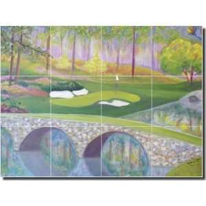 Augusta, GA by Karen Lee   Golf Course Glass Tile Wall Floor Mural 24 