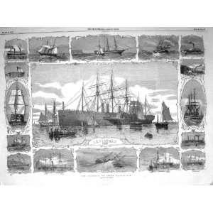  1858 STEAM NAVIGATION SHIPS LEVIATHAN MARLBOROUGH