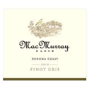  MacMurray Ranch Sonoma Coast Pinot Gris 2010: Grocery 