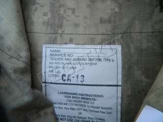 Issued AOR2 NWU Type III Trousers Pants MEDIUM   REGULAR Navy SEAL NSW 