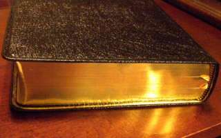 NEW Rock of Ages BLACK Genuine Leather KJV Study Bible Red letter 