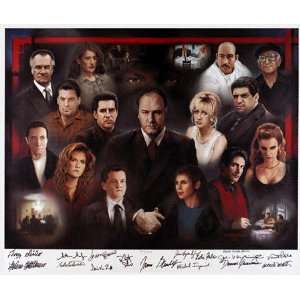 The Sopranos Autographed Giclee 15 Cast Members Poster 