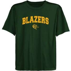 UAB Blazers Youth Forest Green Logo Arch T shirt