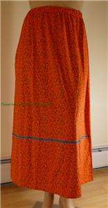 Ulla Popken Floral Skirt Orange Pink 12 16 28 32  