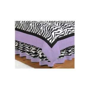  Zebra Purple Queen Bed Skirt