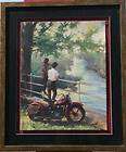 Harley Davidson Framed Print Due West by Uhl items in Stone Mountain H 