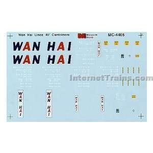  Scale 40 Container Decal Set   Wan Hai Lines Limited Toys & Games