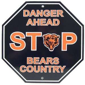  CHICAGO BEARS COUNTRY OFFICIAL LOGO STOP SIGN: Sports 