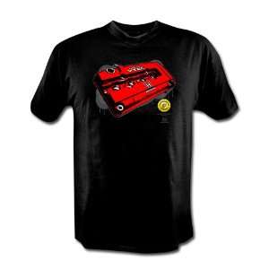  Officially Licensed Honda Red Valve Cover t shirt Black 