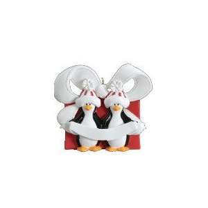  Penguins Personalizable Christmas Ornament