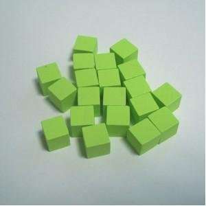  Game Accessories: 10mm Green Wooden Cube Tokens (100 Pack 