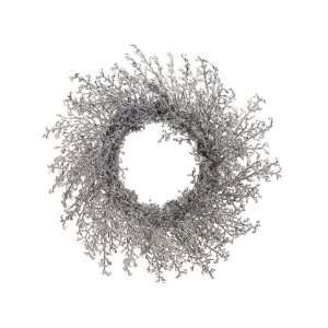   Silver Iced Twig Artificial Christmas Wreath   Unlit: Everything Else
