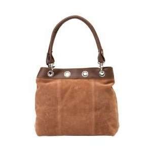  Brown Solid Genuine Suede Leather Purse 