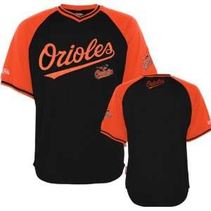   Orioles Black/Orange Stitches V Neck Jersey