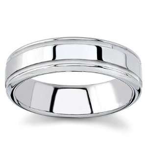    Tungsten Carbide Mens Wedding Band with Channels, 6mm Jewelry