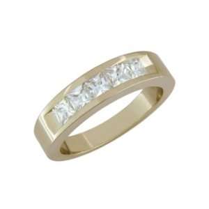   Emlea   size 11.50 14K Princess Cut Channel Set Diamond Ring: Jewelry