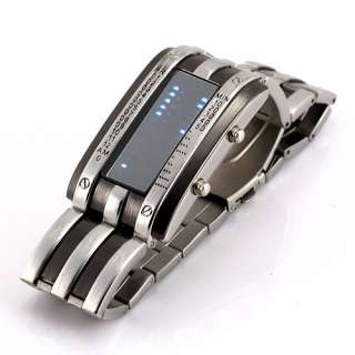 Shows Your Personality Mens Popular Silver+ Black LED Narrow Screen 