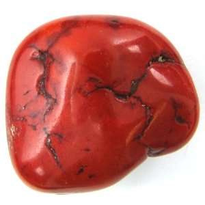  35 43mm red turquoise freeform nugget pendant bead