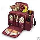 Deluxe Insulated Picnic Pack Basket Complete Set For 2  