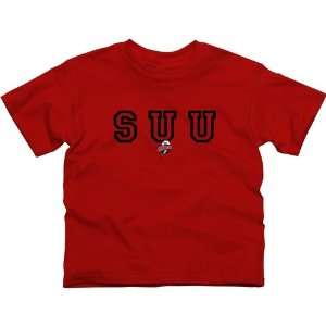   Utah Thunderbirds Youth Wordmark Logo T Shirt   Red