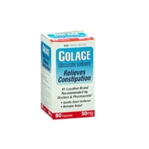 Colace docusate sodium 50 mg stool softener laxative capsules   60 ea