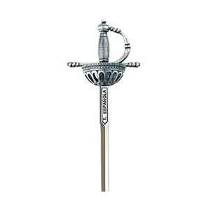 Miniature Spanish Tizona Cup Hilt Rapier Sword (Silver)  