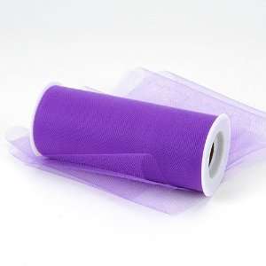  Premium Nylon Tulle Fabric 6 inch 25 Yards, Purple Health 
