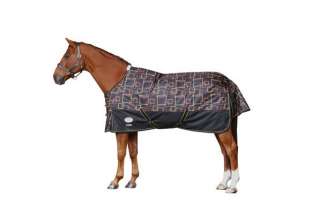   Orican Freestyle Standard Heavy Turnout Black / Gold Squares 72  