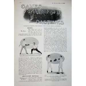  1908 Fencing Sport Men Inter Varsity Boxing Cambridge 