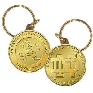  Notre Dame Fighting Irish Bronze Coin Keychain Sports 