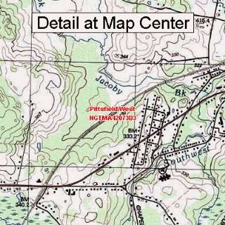 USGS Topographic Quadrangle Map   Pittsfield West, Massachusetts 