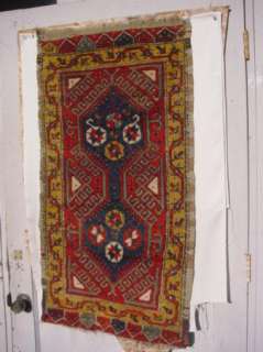 ANTIQUE TURKISH YASTIK ORIENTAL RUG  