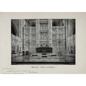  1905 Reredos Truro Cathedral Altar England Church Print 