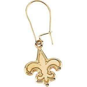  New Orleans Saints NFL Logo Earring Gold(14K Yellow 