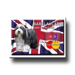   Collie Bark Of England Credit Card Fridge Magnet: Everything Else