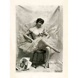 1899 Photogravure French Actress Ballet Dancer Costume Theater Leon 