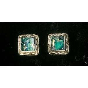  Small Square Roman Glass Earrings: Home & Kitchen