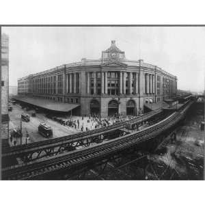  Station,elevated railroad line,Boston,MA,Trolleys: Home & Kitchen