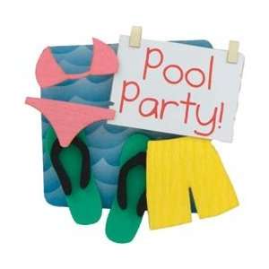  Karen Foster Lil Stacks 3 D Sticker Pool Party; 6 Items 