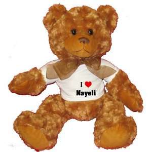   Love/Heart Nayeli Plush Teddy Bear with WHITE T Shirt: Toys & Games