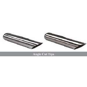 Exhaust Tips: 4 inlet; 12 x 3 OD; angle cut tips; Chrome Plated 