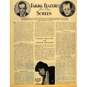  1934 Movie Makeup Film Artists Boris Karloff Article 