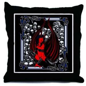  Throw Pillow Dragon Girl Goth Tapestry 