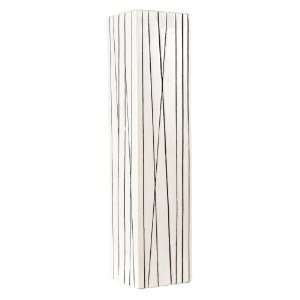  Kaya Tall White Striped Vase: Kitchen & Dining