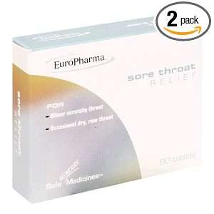 EuroPharma Safe No Worry Medicines Sore Throat Relief, Tablets , 60 