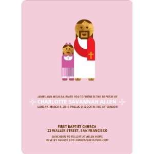  Girl and Jesus Baptism Invitation: Health & Personal Care
