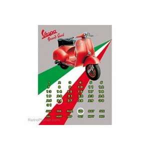  Vespa Grand Sport Metal Calendar: Home & Kitchen