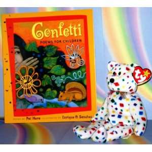  Ty 2K the Rainbow Confetti Bear WITH Confetti Poems for 