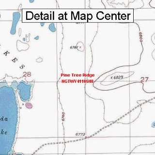  USGS Topographic Quadrangle Map   Pine Tree Ridge, Wyoming 
