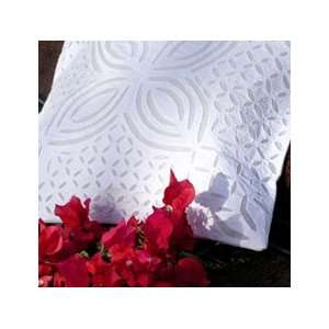 Tilonia Home Barmer Applique Pillow   White on White  